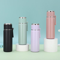 Termo Personalizado de Acero Inoxidable 316 con Tapa Abatible y Cordón, Taza Recta para Té, Ideal para Estudiantes