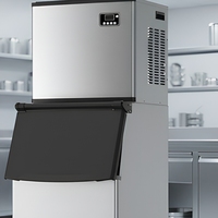Machine à glaçons commerciale compacte Hicon Professional à écran LED, 220 kg/24h, compresseur Emerson, économie d'énergie, CE GS EMC