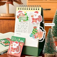 Bloc-notes adhésifs personnalisés en forme de Noël, 20 feuilles par bloc, pour étudiants, cadeau de Noël, vente en gros