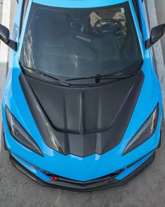 Capó de Fibra de Carbono Estilo ST para Corvette C8 (2019-), Nuevo, Autoadhesivo con Herrajes de Montaje - Product Image 6