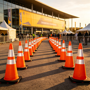 Cono de Tráfico de <span class=keywords><strong>Material</strong></span> Reciclado Ecológico, Cono de Seguridad Reflectante de Alta Visibilidad para Proyectos Sostenibles, Personalizable - Product Image 2