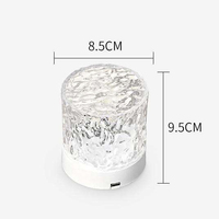 Lampe de nuit LED en acrylique à effet d'ondulation d'eau Aurora avec télécommande, lumière de projection ambiante RGB, pour bureau, maison, fête, cadeau