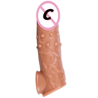 Anneau de stimulation pour homme, jouet sexuel en silicone durable, réaliste, pour couple, jouet pour adulte, retardateur d'éjaculation, godemichet.
