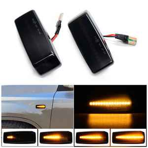2pcs Led pour <span class=keywords><strong>Mercedes</strong></span> Benz C E S Sl Classe W201 190W202 <span class=keywords><strong>W124</strong></span> W140 Dynamic Side Marker Lamp Sequential Turn Signal Indicator Light - Product Image 6