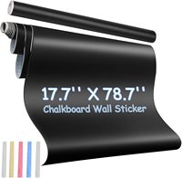 Papel de Pizarra Autoadhesivo, Adhesivo para Pared con 12 Colores, Alternativa al Rollo de Papel Tapiz para Oficina, Pintura Magnética para Pizarra