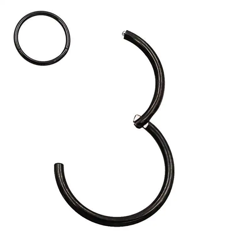 Top selling custom design stainless steel piercing body jewelry septum clicker Surgical Steel Hinged Nose Rings Hoop