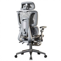 Chaise de bureau exécutive réglable de haute qualité, design moderne, pivotante à 360 degrés, dossier haut en maille avec repose-pieds, ergonomie optimisée