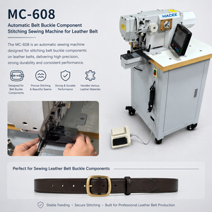 Máquina de Coser Automática MC-608 para Componentes de Hebillas de Cinturón, para Cinturones de Cuero - Product Image 3