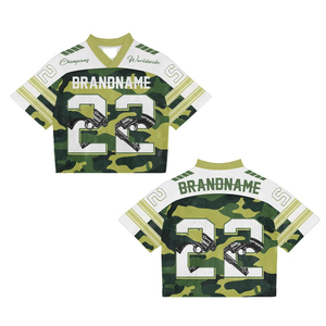 <span class=keywords><strong>Camisetas</strong></span> Personalizadas con Estampado por Sublimación, Ropa Urbana al por Mayor, Camiseta Deportiva <span class=keywords><strong>de</strong></span> Fútbol <span class=keywords><strong>Americano</strong></span> Estilo Camuflaje, Holgada, Estilo Y2K, <span class=keywords><strong>de</strong></span> Malla - Product Image 4