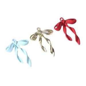 Simple aleación Spray pintado cinta arco colgante encantos DIY pulsera collar y otros accesorios - Product Image 4