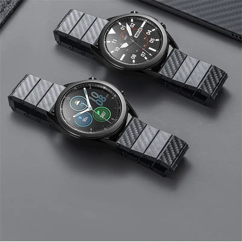 Carbon Fiber Band 20MM 22MM Universal For Samsung Galaxy Watch5 Pro 45mm /Watch 4 Classic 46mm/ Huawei GT 2 3 Pro Bracelet Strap