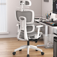 Chaise de bureau exécutif au design moderne, rotation à 360 degrés, appui-tête réglable, dossier moyen, tissu ergonomique en nylon maillé