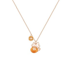 Cute <b>Cat</b> Pendant Necklace Rose Gold Plated Alloy Women's Cartoon <b>Themed</b> <b>Gift</b> Jewelry - Product Image 3