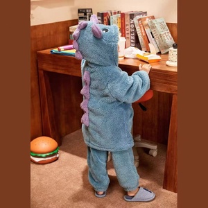 <span class=keywords><strong>Pigiama</strong></span> in Flanella <span class=keywords><strong>con</strong></span> Stampa Animalier per Bambini, Traspirante, Autunno/Inverno, Taglia Media/Grande, Set Invernale per Bambini <span class=keywords><strong>con</strong></span> <span class=keywords><strong>Dinosauri</strong></span> - Product Image 5
