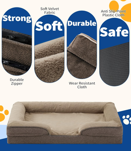 Cama grande para perros en stock, sofá ortopédico, caja de huevos, Base impermeable de espuma, almohadilla de soporte lavable y extraíble - Product Image 5