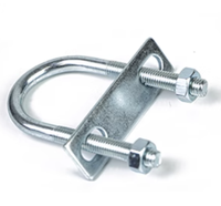 Collier de serrage métrique en acier croisé, finition électrogalvanisée, connecteur de fixation, clip de fixation manuel pour cadre, garantie OEM de 3 ans, usage général