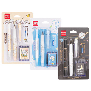 Deli S692 Fountain Pen EF Nib Erasable Blue Ink For Daily Writing Practice - Product Image 2