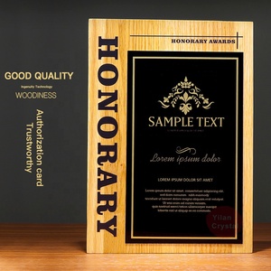 Plaques en bois imprimées de mots en bois haute densité pour souvenirs de certification honorifique, prix - Product Image 2