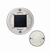 Feux de position solaires PC Luminosité LED rondes Pavement Maker Dock Warning Light