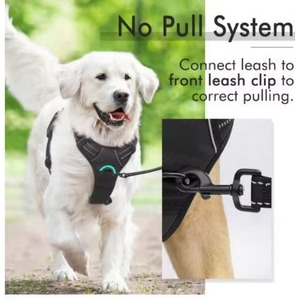 Harnais anti-évasion sans traction, réfléchissant, réglable, rembourré, robuste, pour chien, avec laisse, échantillon gratuit - Product Image 3