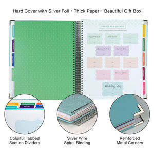 Custom Luxury Promotional Notebooks Subject Single Coil Bound Life Wedding Pocket <strong>Planner</strong> Notebook <strong>Journal</strong> Project for <strong>Men</strong> - Product Image 6