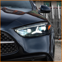 Para Mercedes Benz Clase C W206 V206 S206 2021-2025 Conjunto de Faros Delanteros Secuenciales con Lente de Proyector Bi-LED Star Glitter