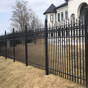 Vallas Clásicas Europeas de Hierro Forjado con Volteos, Recubrimiento en Polvo de Alta Temperatura, 6 Pies, Colores Personalizables <span class=keywords><strong>para</strong></span> Patio y Jardín - Product Image 3
