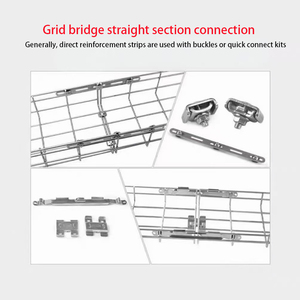 Bandeja de cable de malla de alambre de cesta de acero inoxidable liso de alta calidad personalizada para tendido de cables de varios tamaños - Product Image 4