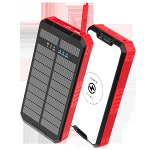 Batterie externe solaire sans fil personnalisable avec logo, 30000 mAh, charge rapide PD, avec lampe de camping, fabriquée en Chine - Product Image 4