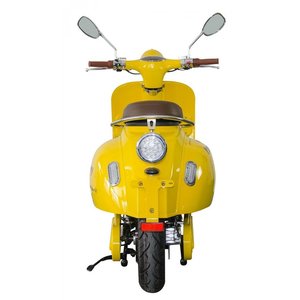 Scooter Électrique RACCEWAY E-RETRO Jaune Brillant 2000W Moteur 1000W Autonomie 80km par Charge Batterie Amovible 60V 45km/h 150kg AM Jaune - Product Image 3