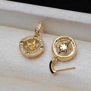 Boucles d'oreilles en argent S925 pour femmes, forme goutte d'eau, bord large, perle vide, support 8-12, baroque, accessoires simples, bijoux, trouvailles - Product Image 3