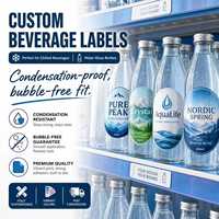 Etiquetas Personalizadas para Bebidas Frías YSB |   Etiquetas Resistentes a la Condensación para Botellas de Agua |   Garantía de eliminación de burbujas