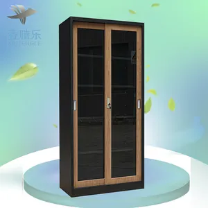 特价推拉玻璃门橱柜，带四个可调节搁板钢制橱柜家具橱柜价格适合迪拜或uae