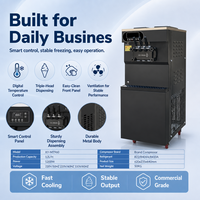 Nouvelle machine à crème glacée molle commerciale 36-38L/H haute capacité 3 saveurs avec pré-refroidissement de qualité industrielle XY-C966