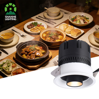 Éclairage encastré LED pour salle de banquet, restaurant et hôtel Shanhe, rendu des couleurs alimentaires fidèle Ra95, luminaire de plafond