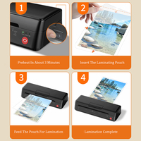 Plastifieuse de poche de haute qualité, largeur de plastification 9 pouces, temps de préchauffage 2 min, machine à plastifier thermique et à froid professionnelle A4