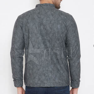 Chaqueta de cuero de piel de vaca con estilo para hombre más vendida estilo callejero en diferentes colores chaqueta de cuero al mejor precio - Product Image 4