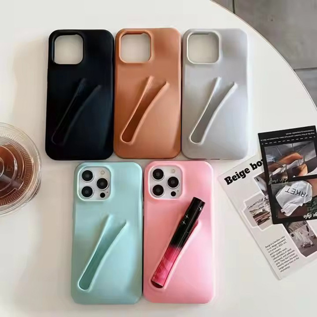 2024 New Design Lip Gloss Holder Make up Phone Case Accessories Soft TPU Silicone Cover Mobile Phone Cases