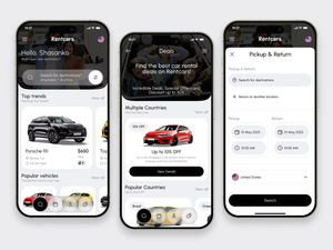 Aplicación Móvil de Alquiler de Autos con Reserva en Tiempo Real e Integración de Búsqueda de Vehículos, Compatible con Múltiples Sistemas Operativos - Product Image 3