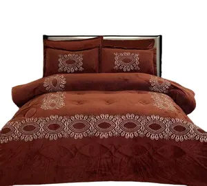 Vente en gros housse de couette taie d'oreiller 3 pièces ensemble de literie housse de couette couverture drap de lit Double Queen King Size