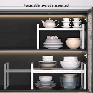 Étagère de rangement de cuisine extensible, meuble de rangement superposé, organisateur de comptoir pour assaisonnements, multifonctionnel, moderne - Product Image 4