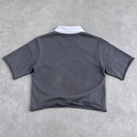 Polo décontracté pour homme sur mesure, col contrastant, tissu en daim, respirant, anti-plis, confortable, été, extérieur, quotidien