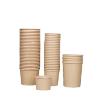 Seau à soupe en papier kraft personnalisé avec couvercle en papier bol et tasse à soupe en papier kraft jetables