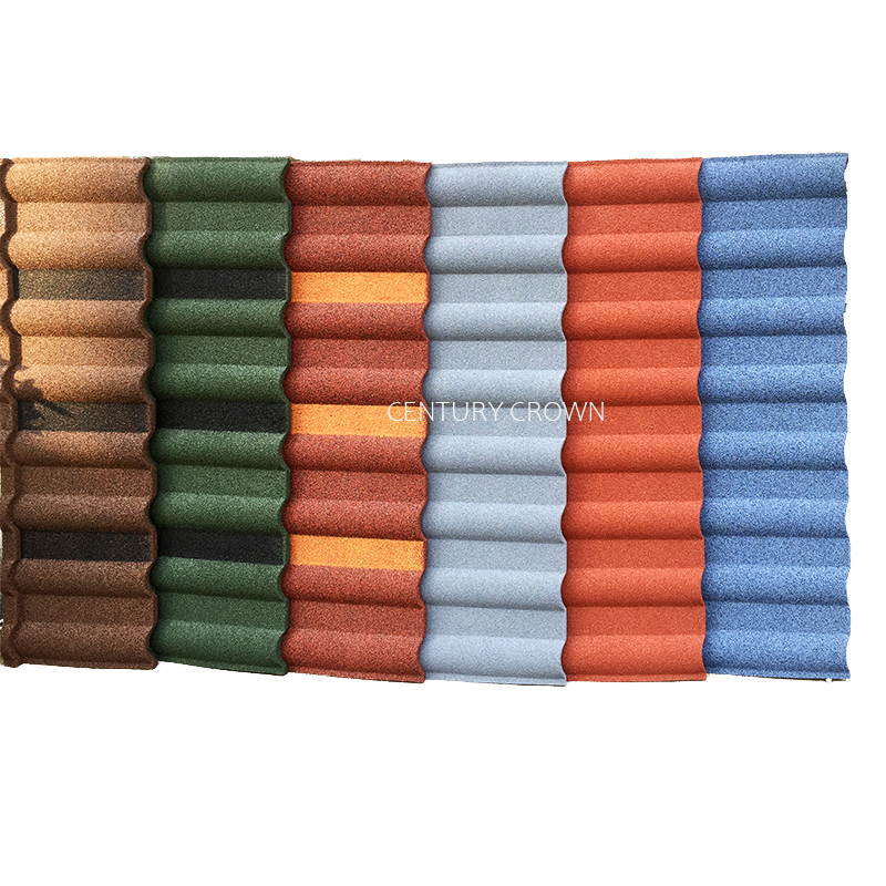Colored Stone Coated Metal Roofing Tiles 0.2-0.5mm Classical Roof Sheet for Africa House Temples
