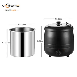 Hotel Buffet Catering Electric Soup Warming Kettle