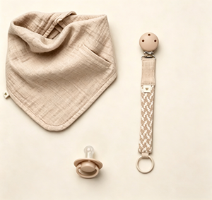 Ruban en coton coloré / Attache-tétine moderne et bavoir pour bébé et sucette pour bébé en promotion avec un design intéressant - Product Image 5
