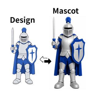 Disfraz de Mascota de Guerrero Caballero de Dibujos Animados, Personalizado, Resistente, con Espada y Escudo, MOQ 1 Pieza, <span class=keywords><strong>Beki</strong></span> - Product Image 3