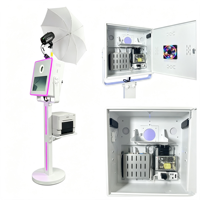 Kiosque photo portable tout-en-un avec écran tactile et éclairage LED RVB pour fêtes et événements commerciaux