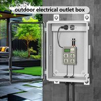 Boîtier d'instrumentation électronique étanche IP55/67 en ABS, boîte de jonction électrique avec plaque de montage interne