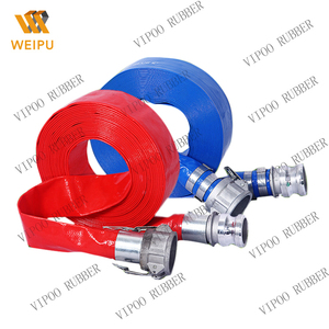 Manufacturers make high quality wear-resisting corrosion resistant tensile resistant agricultural irrigation PVC flat hoses